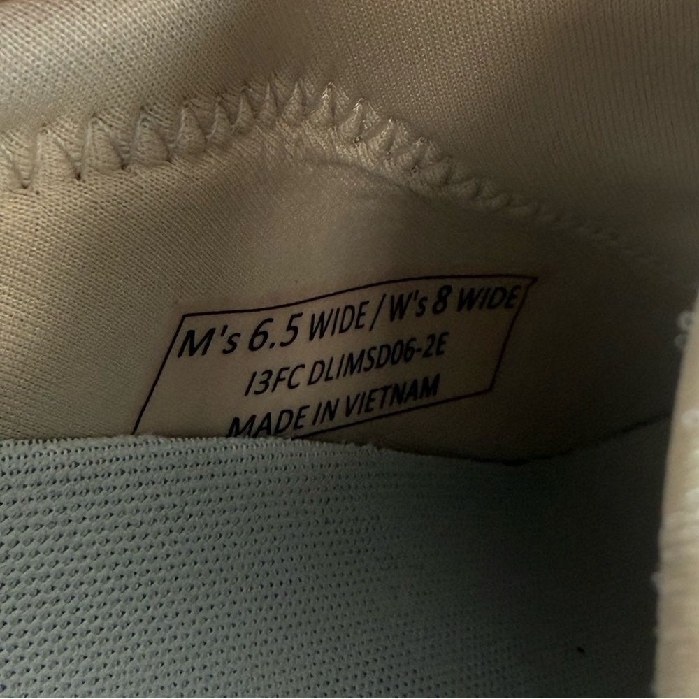 Kizik Lima Shoes Size Women's 8 Wide Men's 6.5 Wide Cream Beige - Picture 7 of 8